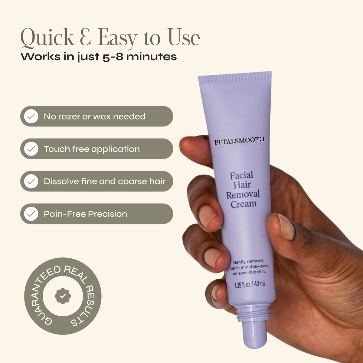 Facial Hair Removal Cream + Calming Serum